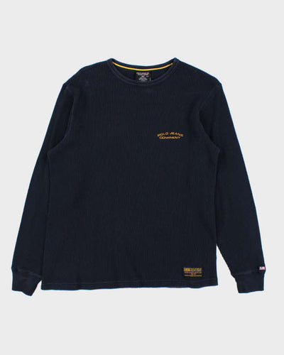 Vintage Y2K 00s Polo Jeans Ralph Lauren Long Sleeve Waffle Knit T-Shirt - M