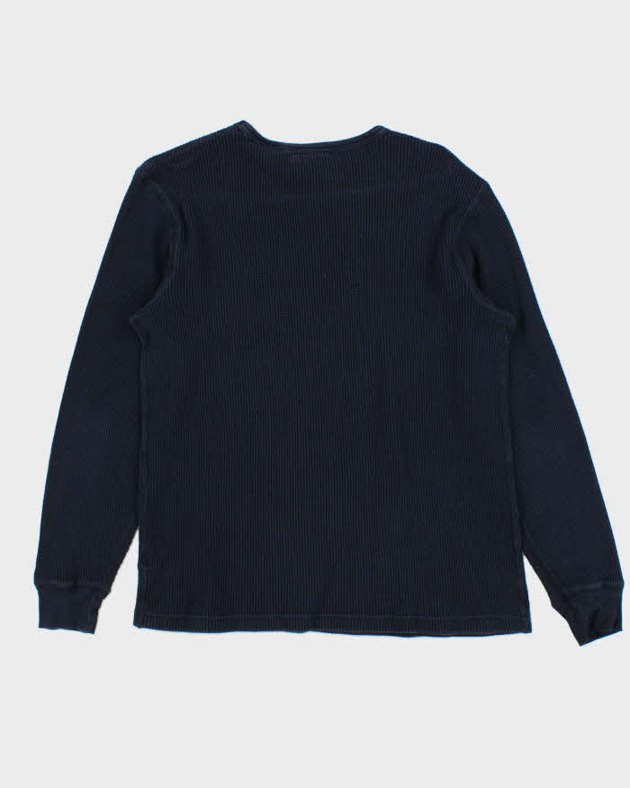 Vintage Y2K 00s Polo Jeans Ralph Lauren Long Sleeve Waffle Knit T-Shirt - M