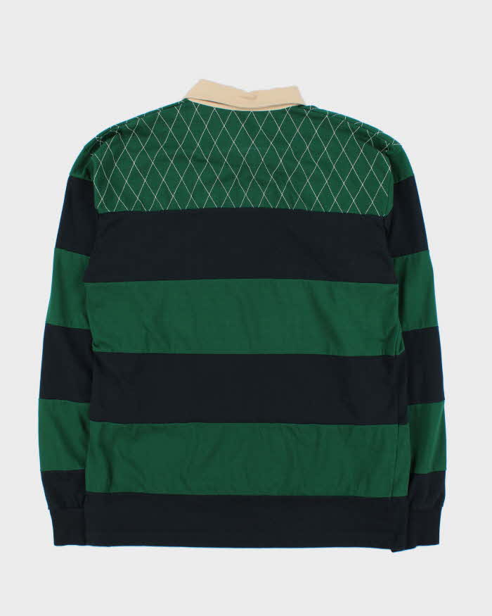 Vintage Guinness Striped Cotton Long Sleeve Oversized Rugby Shirt - L