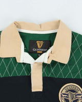 Vintage Guinness Striped Cotton Long Sleeve Oversized Rugby Shirt - L