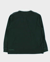 Vintage Lacoste Spell Out Striped Long Sleeve Rugby Shirt - L
