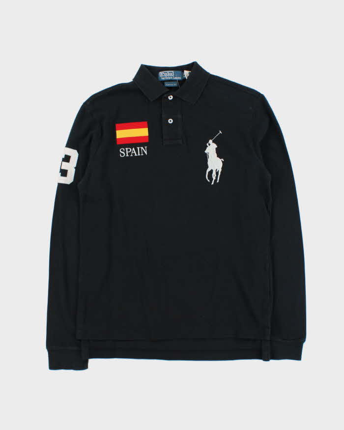 Vintage 00s Polo Ralph Lauren Spain Large Pony Long Sleeve Polo Shirt - S
