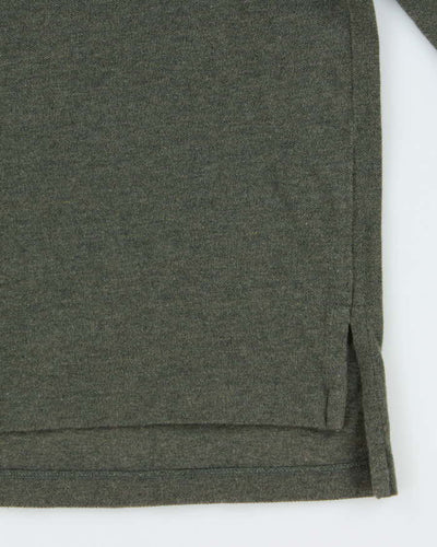 DS Vintage 00s Polo Ralph Lauren Khaki Long Sleeve Polo Shirt - L