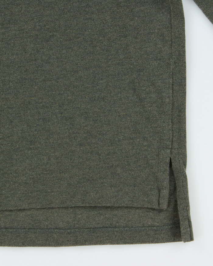 DS Vintage 00s Polo Ralph Lauren Khaki Long Sleeve Polo Shirt - L