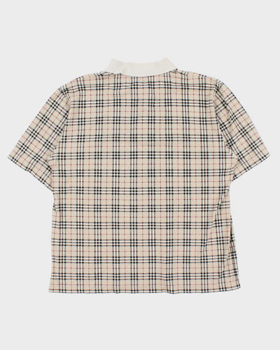 Vintage Y2K 00s Burberry Nova Check Short Sleeve Polo Shirt - L