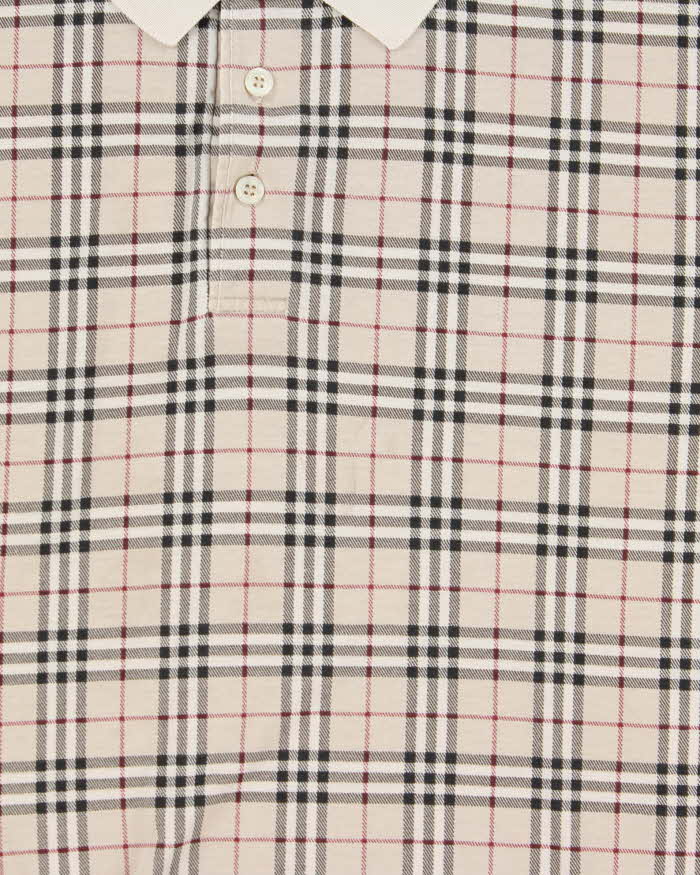 Vintage Y2K 00s Burberry Nova Check Short Sleeve Polo Shirt - L