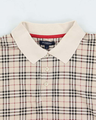 Vintage Y2K 00s Burberry Nova Check Short Sleeve Polo Shirt - L