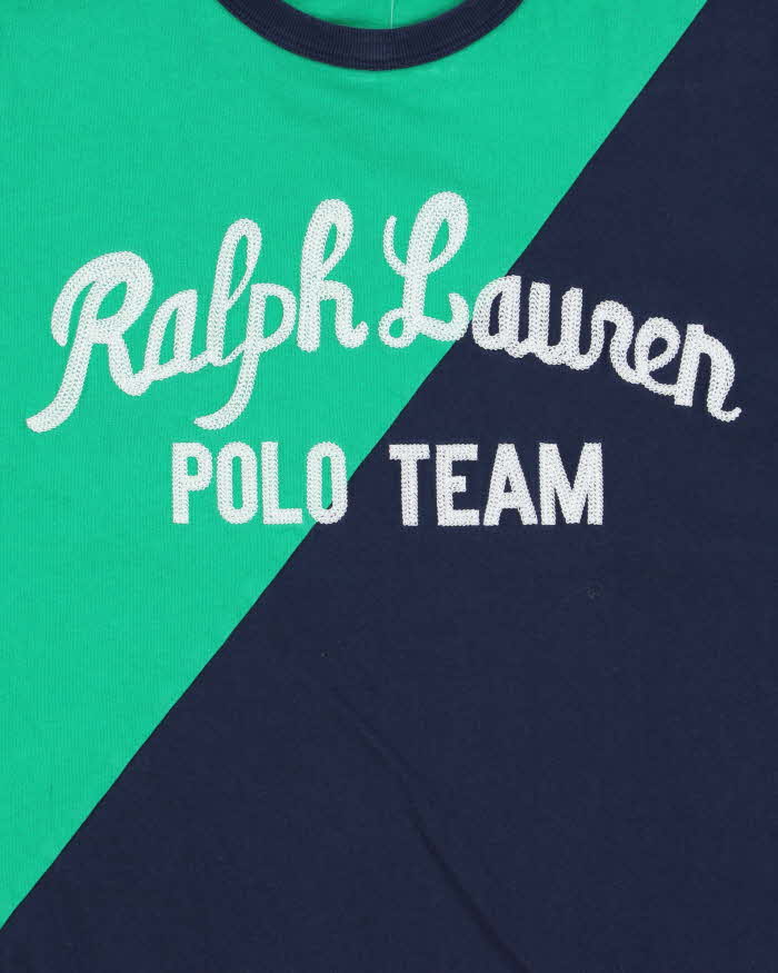 Vintage Polo Ralph Lauren Chain Stitch Spell Out Crewneck T-Shirt- S
