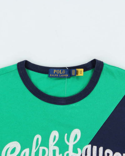 Vintage Polo Ralph Lauren Chain Stitch Spell Out Crewneck T-Shirt- S