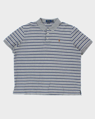 Vintage Polo Ralph Lauren Striped Soft Cotton Classic Fit Polo Shirt - XL