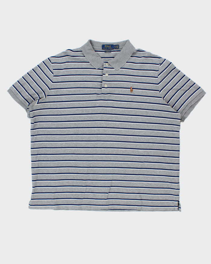 Vintage Polo Ralph Lauren Striped Soft Cotton Classic Fit Polo Shirt - XL