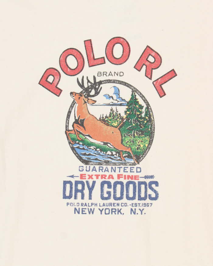 Vintage Polo Ralph Lauren Dry Goods Sportsman Graphic Crewneck T-Shirt - S