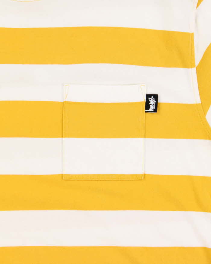 Vintage Stussy Stripe Short Sleeve T-shirt - XL