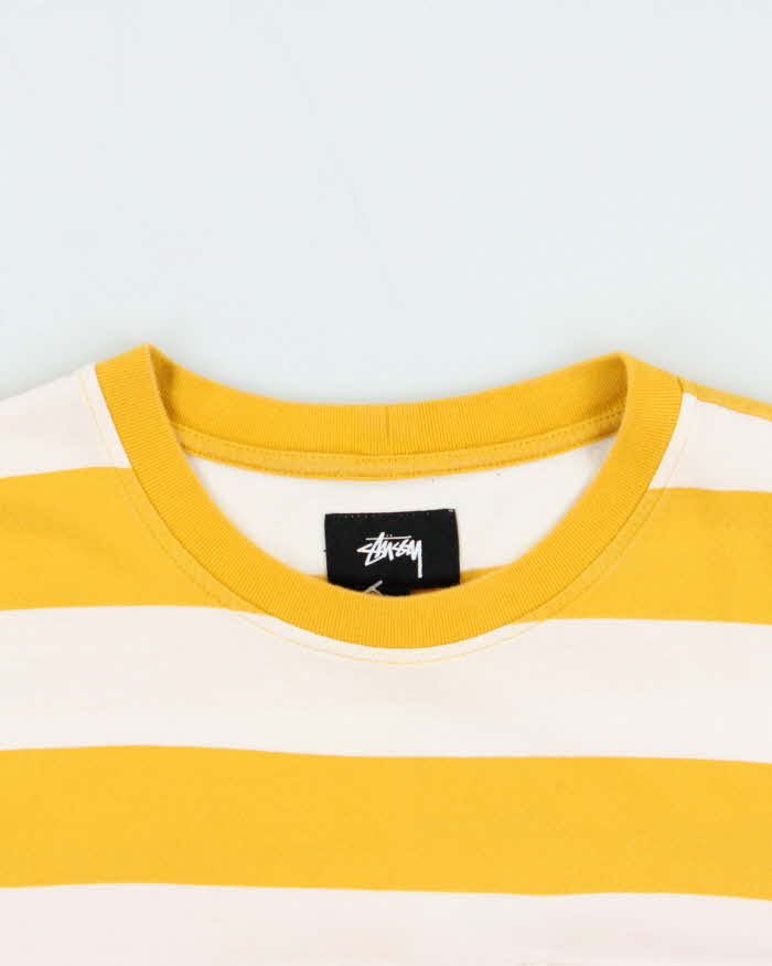 Vintage Stussy Stripe Short Sleeve T-shirt - XL