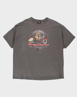 Vintage Harley Davidson Calgary Canada Graphic Crewneck T-Shirt - XXXL