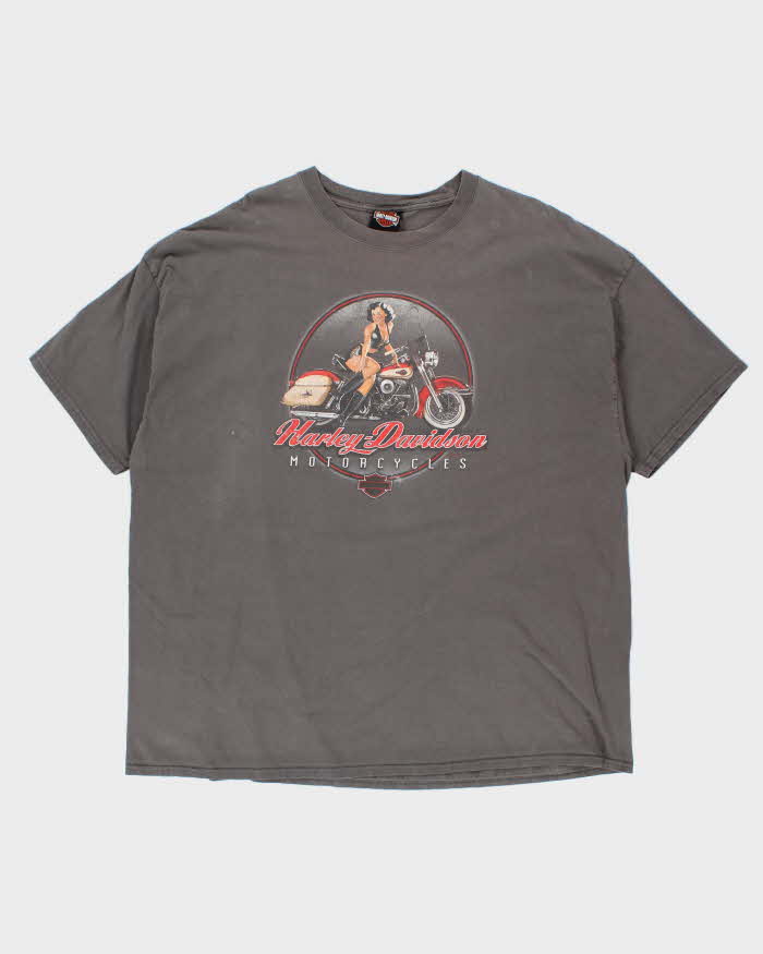 Vintage Harley Davidson Calgary Canada Graphic Crewneck T-Shirt - XXXL