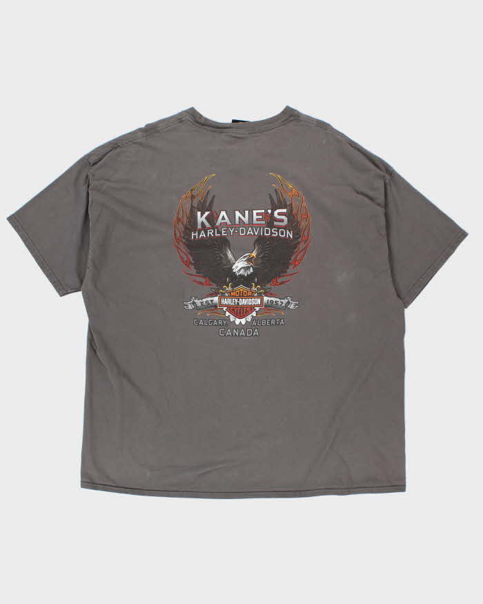 Vintage Harley Davidson Calgary Canada Graphic Crewneck T-Shirt - XXXL
