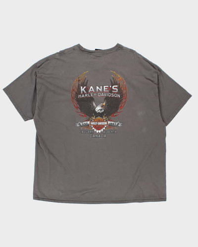 Vintage Harley Davidson Calgary Canada Graphic Crewneck T-Shirt - XXL