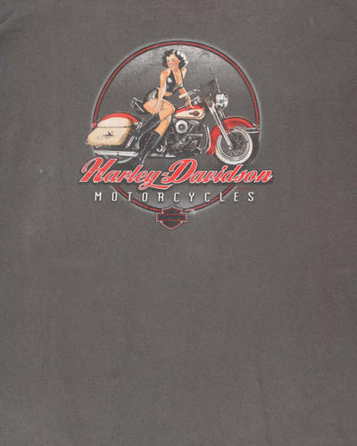 Vintage Harley Davidson Calgary Canada Graphic Crewneck T-Shirt - XXL