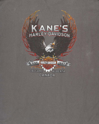 Vintage Harley Davidson Calgary Canada Graphic Crewneck T-Shirt - XXL