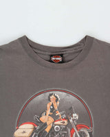 Vintage Harley Davidson Calgary Canada Graphic Crewneck T-Shirt - XXXL