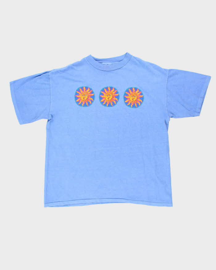Vintage 1990s Single Stitch Sun Print Made In USA Crewneck T-Shirt - L