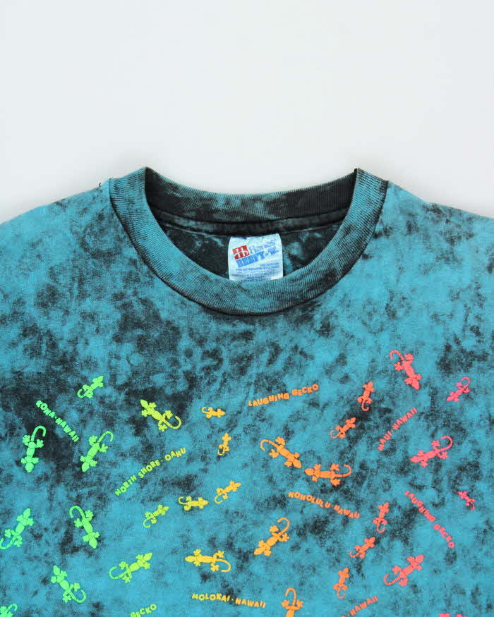 Vintage 1990s Hanes Beefy Single Stitch Tie-Dye Crewneck T-Shirt - XL
