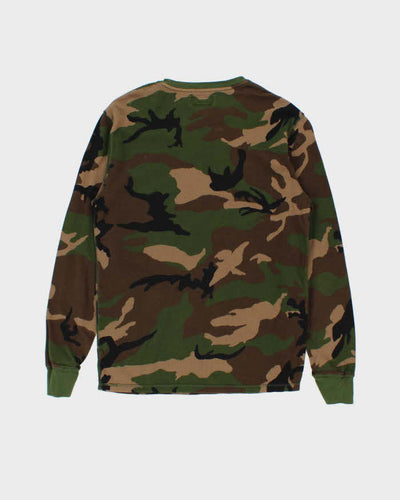 Vintage Polo Ralph Lauren Camo Long Sleeve Waffle T-Shirt - M