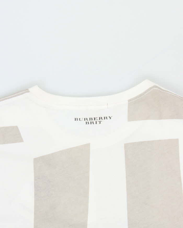 Vintage Burberry Brit Graphic Print Crewneck T-Shirt - XL