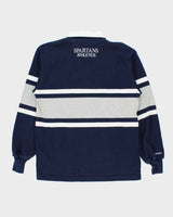 Vintage 1990s Barbarian Striped Heavyweight Long Sleeve Rugby Shirt - M