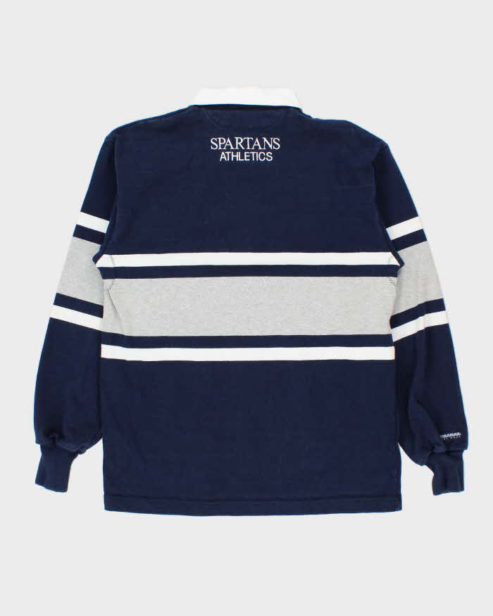 Vintage 1990s Barbarian Striped Heavyweight Long Sleeve Rugby Shirt - M