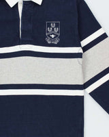 Vintage 1990s Barbarian Striped Heavyweight Long Sleeve Rugby Shirt - M