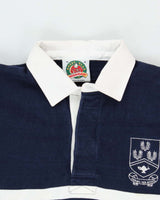 Vintage 1990s Barbarian Striped Heavyweight Long Sleeve Rugby Shirt - M