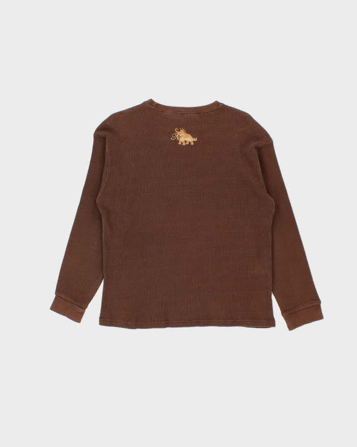 Vintage 2005 Brooklyn Mint Biggie Smalls Notorious Graphic Long Sleeve Waffle Knit T-Shirt -L
