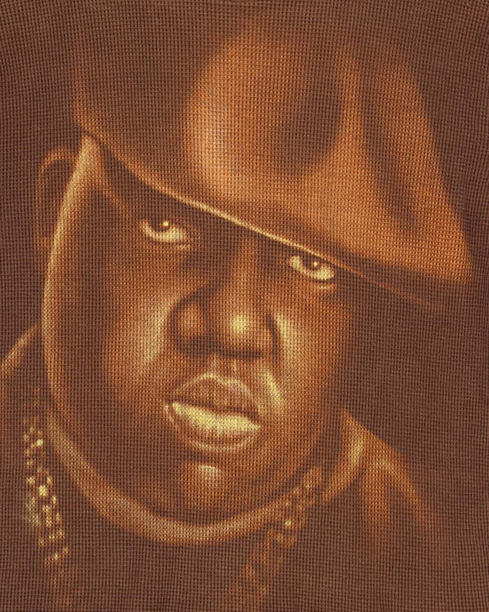 Vintage 2005 Brooklyn Mint Biggie Smalls Notorious Graphic Long Sleeve Waffle Knit T-Shirt -L