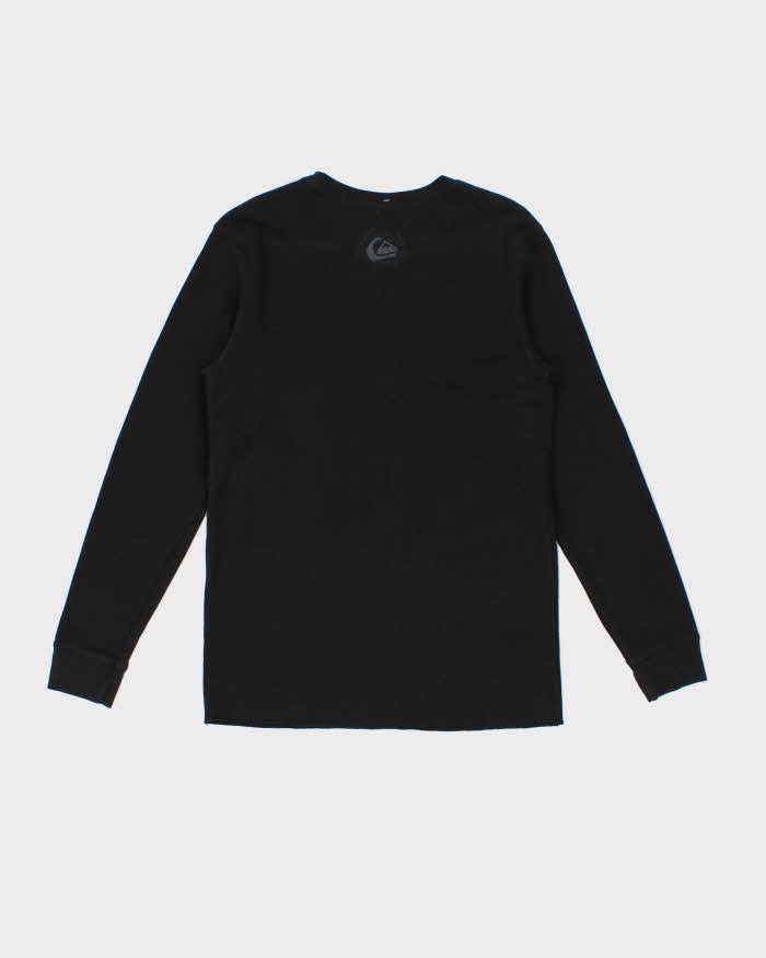 Vintage Y2K 00s Quiksilver Spell Out Long Sleeve Waffle T-Shirt - L