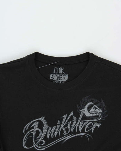 Vintage Y2K 00s Quiksilver Spell Out Long Sleeve Waffle T-Shirt - L