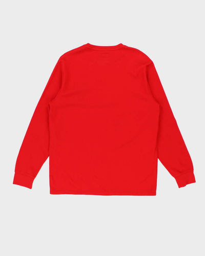 Vintage Polo Ralph Lauren Embroidered Shield Long Sleeve Waffle T-Shirt - XL