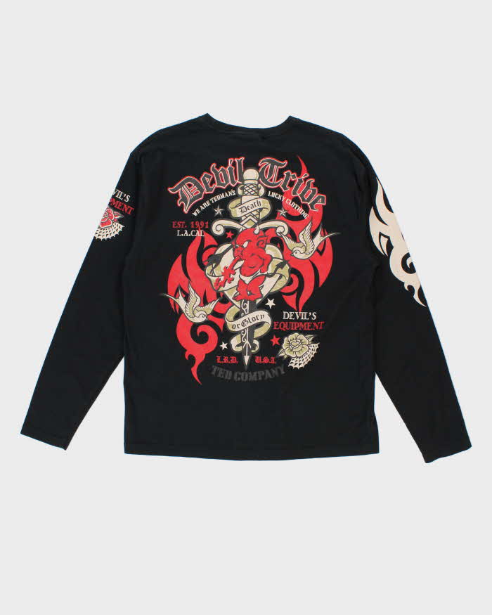 Vintage Y2K 00s TedMan Devil Tribe Graphic Long Sleeve T-Shirt - L