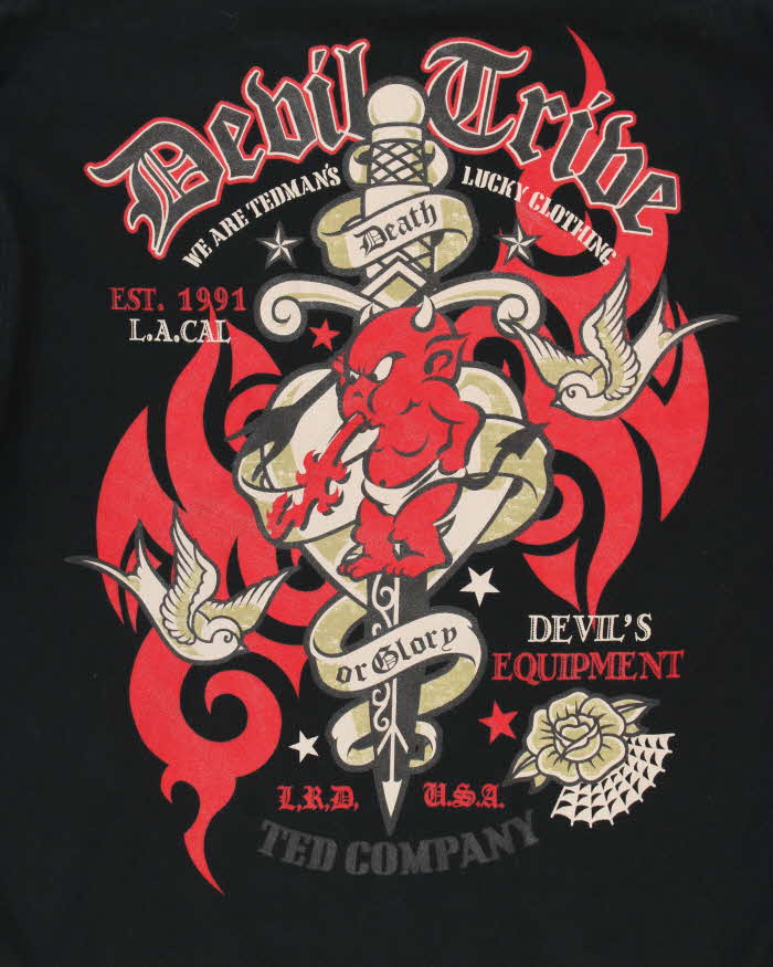Vintage Y2K 00s TedMan Devil Tribe Graphic Long Sleeve T-Shirt - L