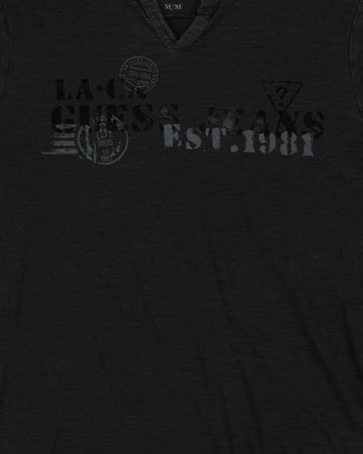 Vintage Y2K 00s Guess Jeans V-Neck Long Sleeve T-Shirt - M