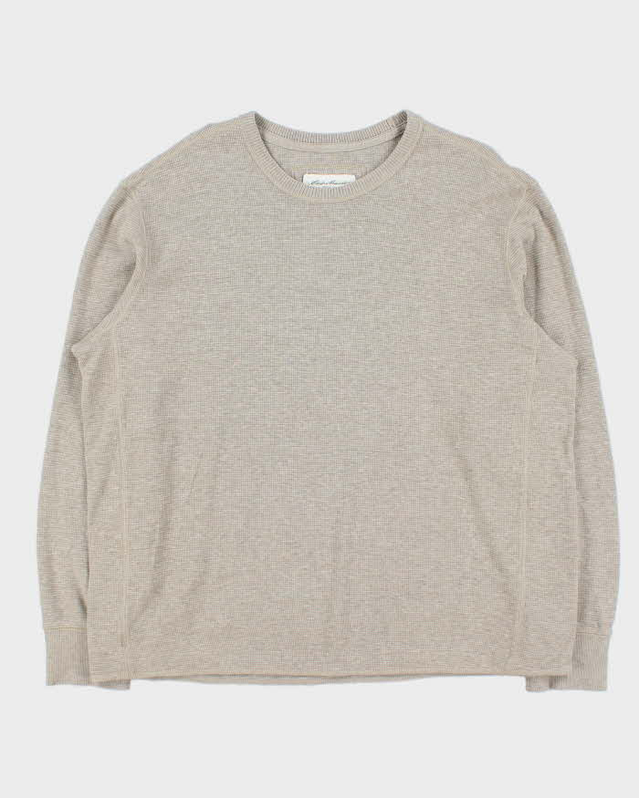 Vintage Eddie Bauer Heavyweight Crewneck Long Sleeve Waffle T-Shirt - XL