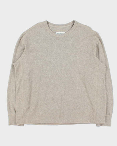 Vintage Eddie Bauer Heavyweight Crewneck Long Sleeve Waffle T-Shirt - XL