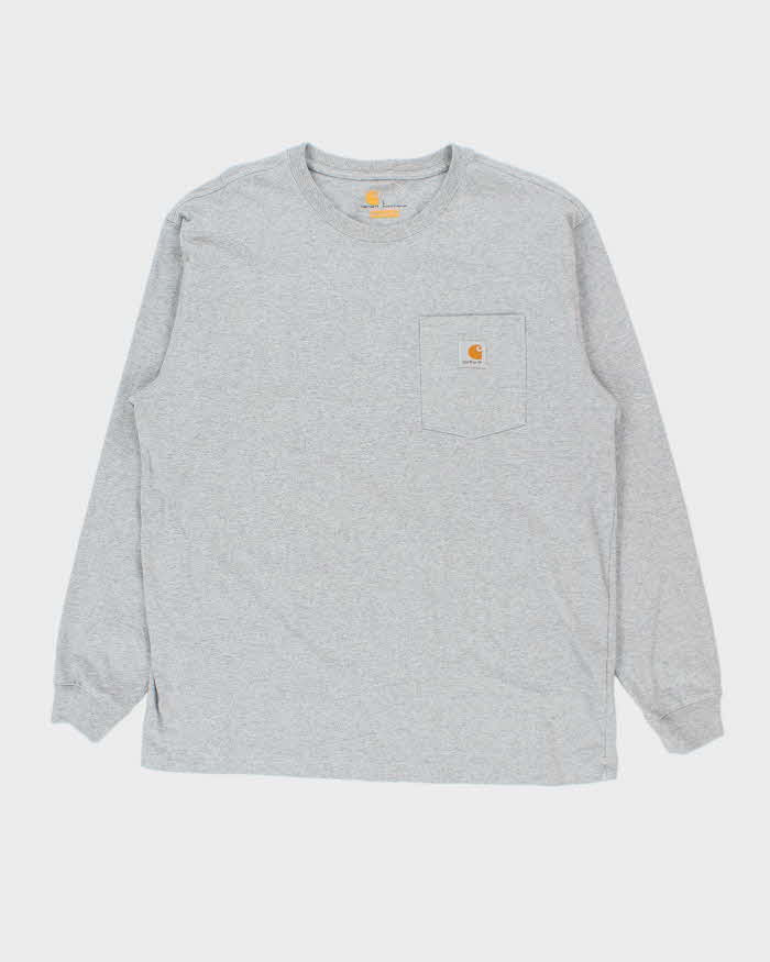 Vintage Carhartt Grey Long Sleeve T-shirt - L