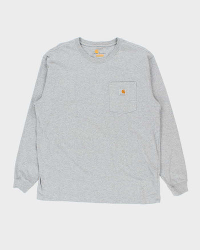 Vintage Carhartt Grey Long Sleeve T-shirt - L