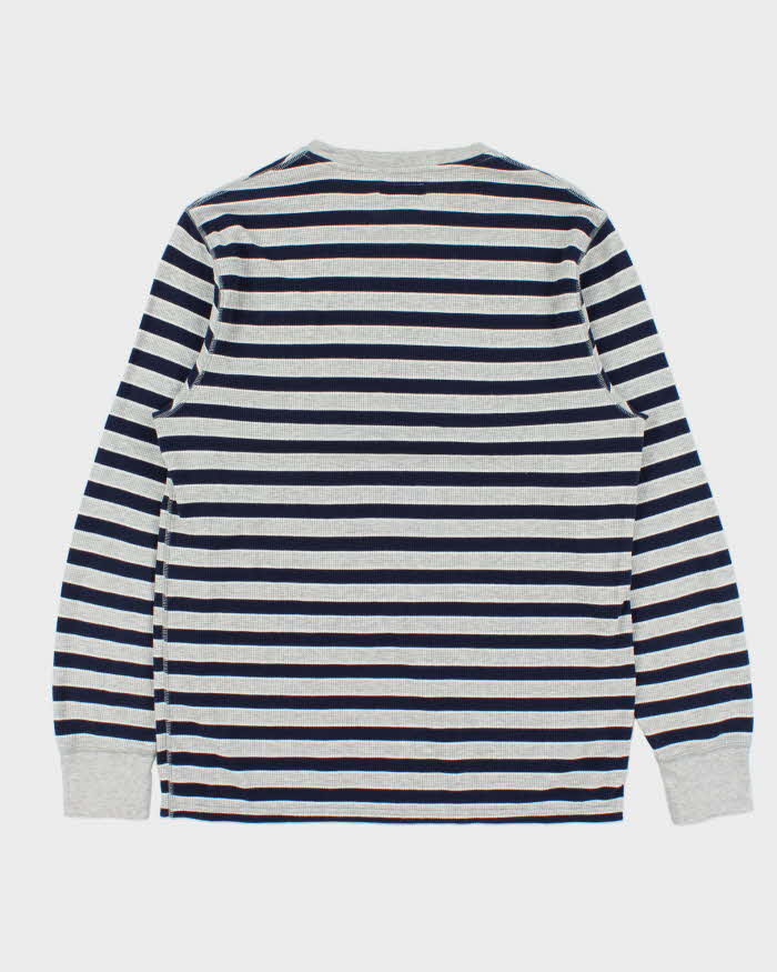 Vintage Ralph Lauren Stripe Waffle Long Sleeve T-shirt - L