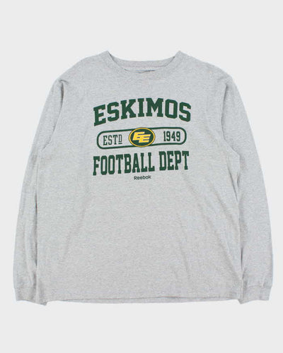 Vintage 00s Reebok Edmonton Eskimos NFL Crewneck Long Sleeve T-Shirt - XL