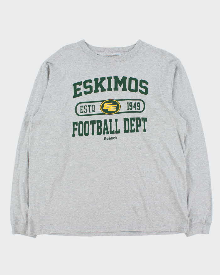 Vintage 00s Reebok Edmonton Eskimos NFL Crewneck Long Sleeve T-Shirt - XL