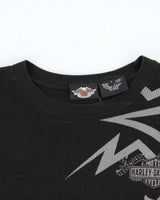 Vintage Y2K 00s Harley Davidson Graphic Long Sleeve Waffle T-Shirt - L
