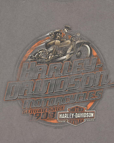 Vintage Harley Davidson Thunder Bay Graphic Long Sleeve T-Shirt - XL